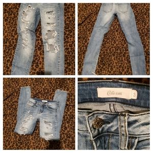 Distress Cello Jean's size 3.  Really destroyed in the front..